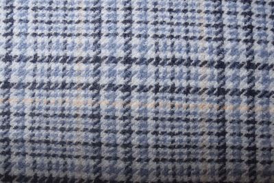 Coat fabric in blue with a checkered pattern TI2034 (1)