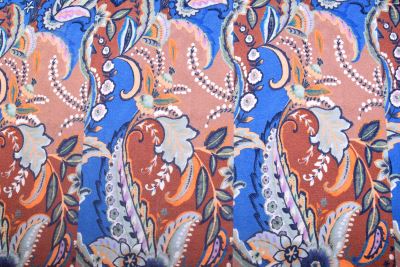 Knitted fabric with decorative ornament print MI57159/906 (2)