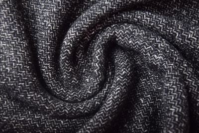 Coat fabric in black with a small pattern TI2056 (3)