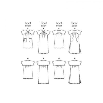 Butterick cut for a loose dress in size 26W-32W B6755-KK (1)