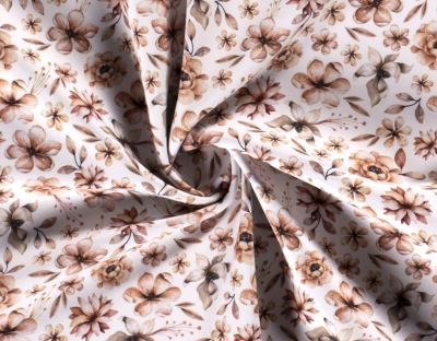 Softshell in cream color with digital print of meadow flowers 19304/051 (4)