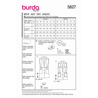 Pattern for women's vest size 36-46 5827 (1)