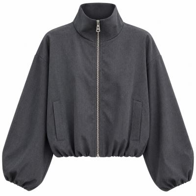 Short jacket in dark gray color ITA-BU09 (3)