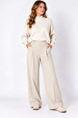 Wide beige trousers in size S ITA-KB01 Wide beige trousers in size S ITA-KB01