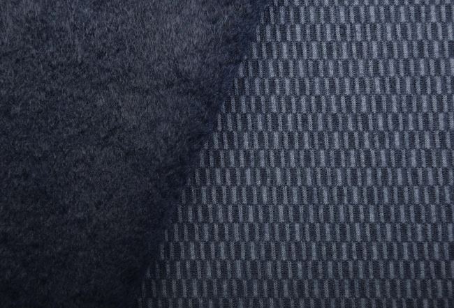 Coat fabric in blue with pile DS-GL2102
