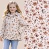 Softshell in cream color with digital print of meadow flowers 19304/051