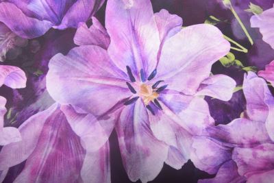 Barbie costume fabric with digital print of purple flowers SMT-SC_H5187A (2)