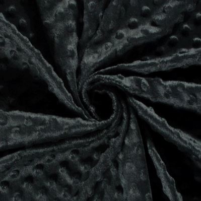 Minky fleece in dark green color with printed dots 03347/028 (3)