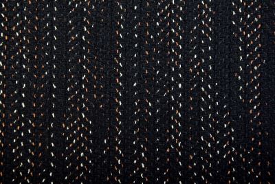 Wool coat fabric in black with a small pattern TI15