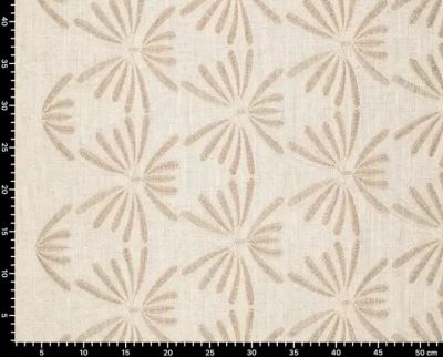 Viscose fabric with linen blend in rich color with floral embroidery 22760/030 (3)