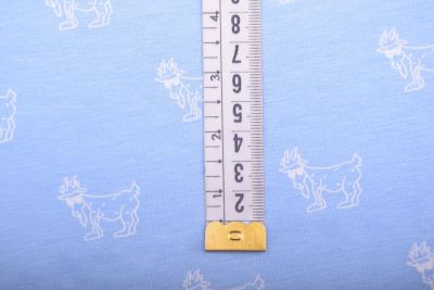 1 m viscose knitwear in blue with a funny print DS-KUP79 (1)
