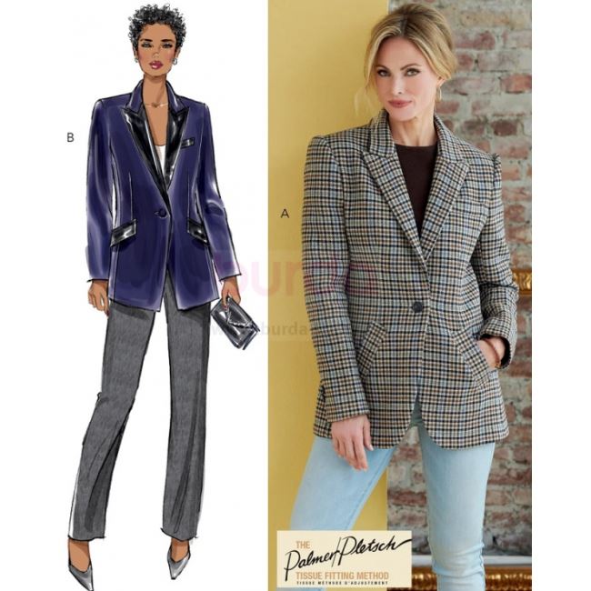 Butterick jacket cut in size 42-50 B6862-F5