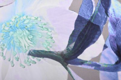 Viscose fabric in gray color with flower print MI41113/905 (3)
