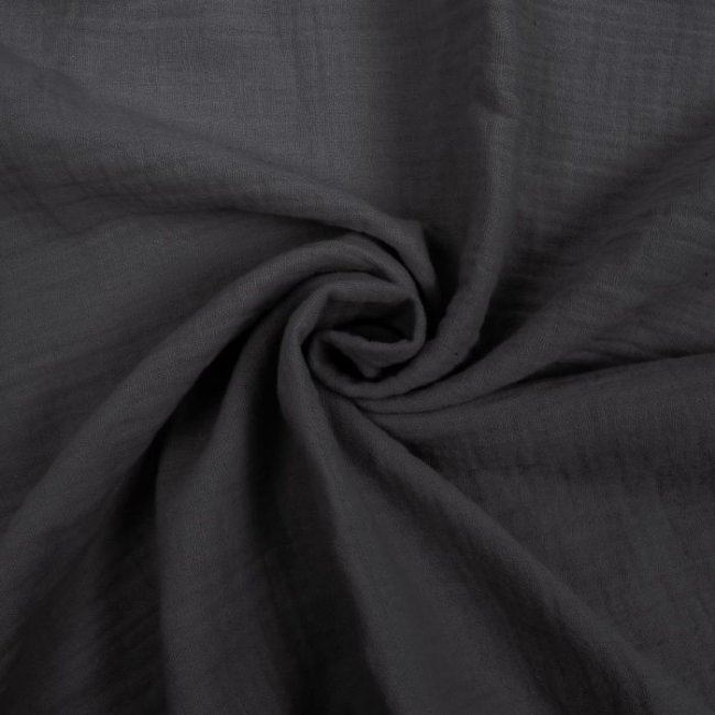 Muslin in dark gray color 0698/980