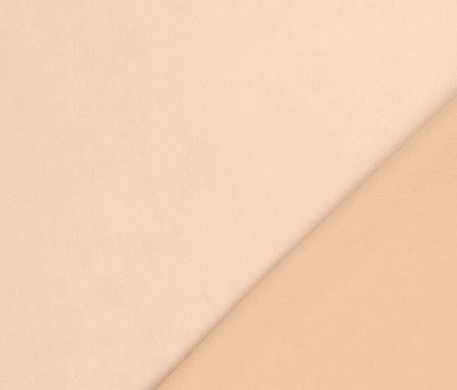 Premium cotton fleece in beige color with low pile 0947/090