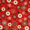 Christmas cotton fabric in red with a thematic print 61065/050