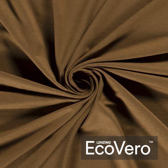 Eco Vero viscose knit in brown khaki color 18500/027