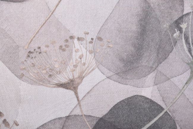 Decorative fabric Half panama with floral digital print K67512-520D
