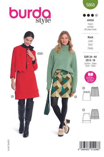 Women's skirt cut in size 34-44 5868