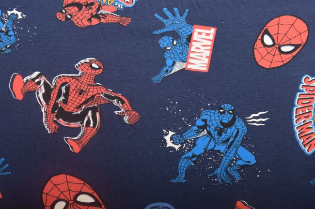1 m brushed tracksuit in dark blue with Spider-Man print DS-KUP99