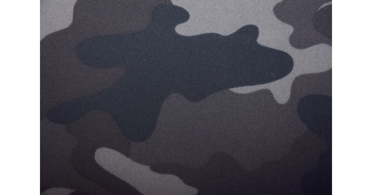 Scuba in black with camouflage print TF501 | Terry moda - fabrics for ...