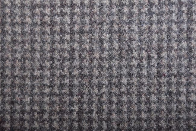 Woolen coat fabric in brown color with rooster pattern NS-P-039