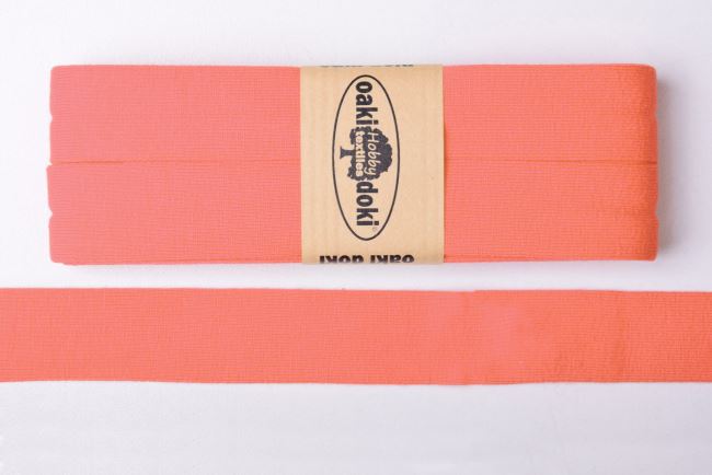 Viscose edging strip in salmon color - 3 m 3DOKI133