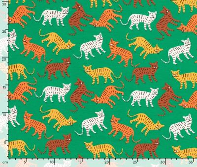 Cotton knitwear in green with animal print 21838/025 (2)
