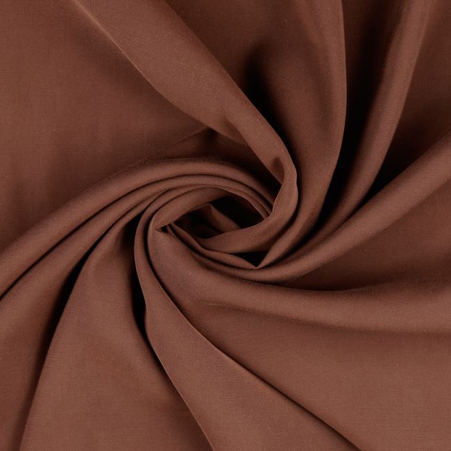 Brushed viscose in chocolate brown color 203294/7007