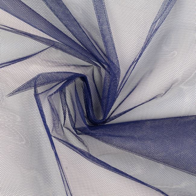 Tulle in dark blue color 210621.5026