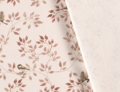 Decorative fabric in cream color with digital leaf print 01661/011 (2)