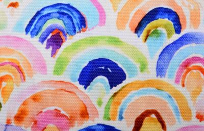 Canvas cover fabric with rainbow digital print 20969/034 (1)