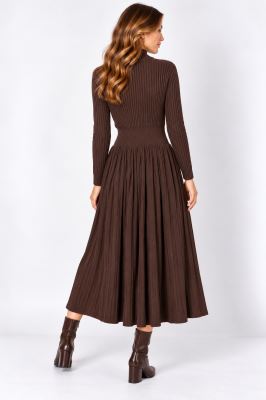 Knitted dress in brown color ITA-SAT04 (1)