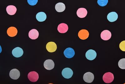 Viscose fabric in black with polka dot print MOR4029 (1)