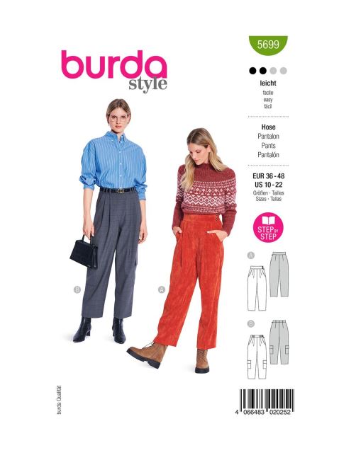 Loose fit trousers in sizes 36-48 5699