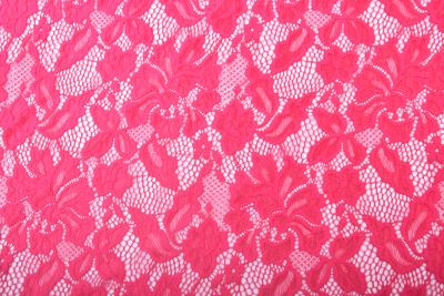 Lace in fuchsia color with flower motif CCHB-017 (2)