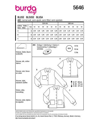 Loose blouse cut in size 34-44 5646 (1)