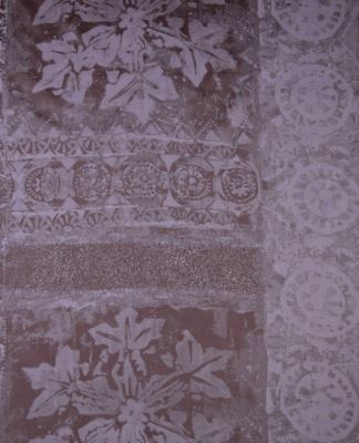 Brown polyester lining with snowflake pattern PD105 (1)