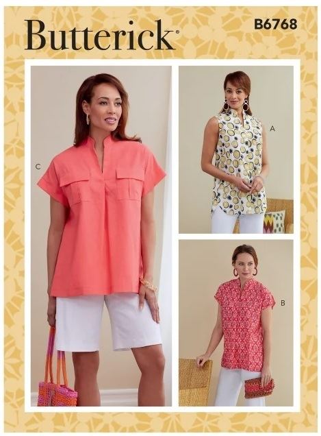 Butterick cut for women's tunic in size 40-48 B6768-E5