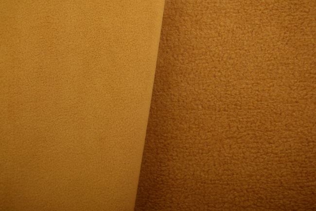 Thick fleece for sweatshirts/jackets in ocher color TI1016