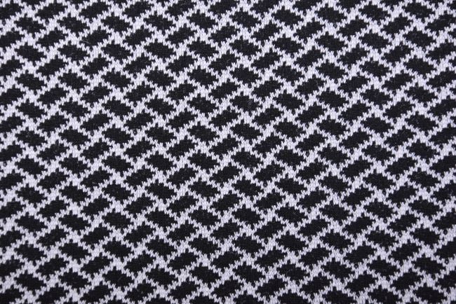 Elastic costume knit with geometric pattern MAR104