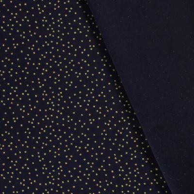 Christmas cotton fabric in dark blue with polka dot print 20702/008 (2)