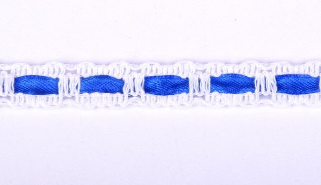 Decorative lace with blue ribbon 11476