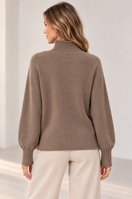 Turtleneck sweater in brown color ITA-SV11 (1)