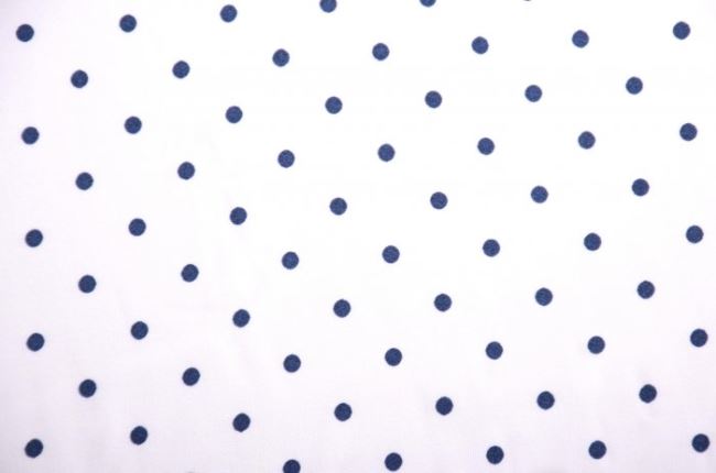 Viscose fabric in white with polka dots 24732