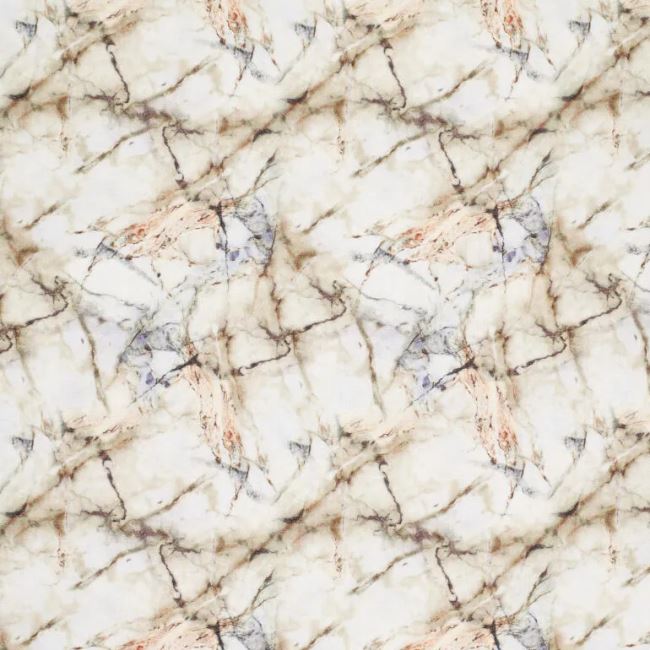 Viscose fabric with digital marble and glossy pattern 20637/960