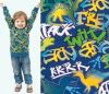 Combed tracksuit with digital print of dinosaurs and graffiti 19359/008