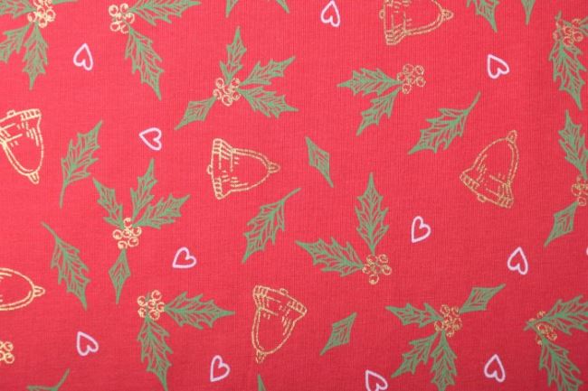 Christmas cotton knitwear in red color KC2100-016