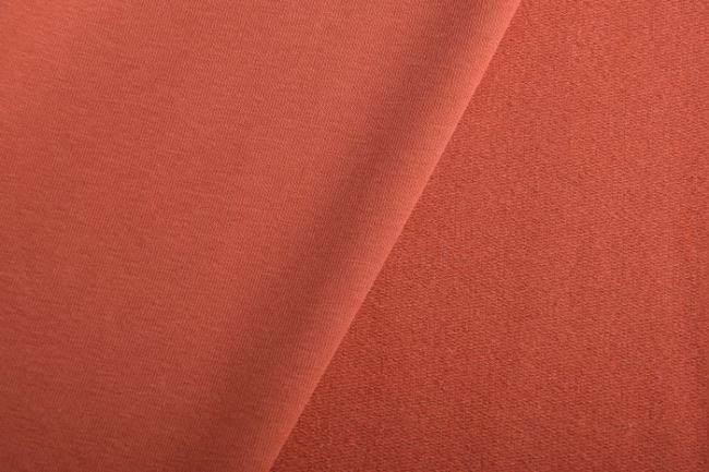 French Terry in brick color 10802/056