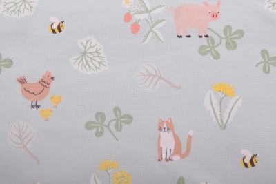 1 m of cotton knitwear with animal print KUP06